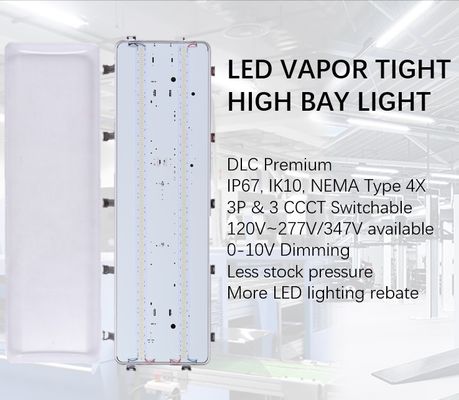 Alta luminosidade LED Vapor Tight High Bay Lavar Automóveis Horário de trabalho 50000 CRI Ra 80