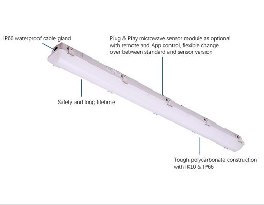 Lâmpada de garagem LED de vapor de poupança de energia com 50000 horas de vida útil e IP66 IK10
