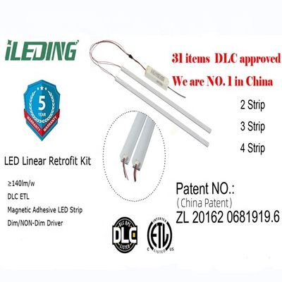 Solução de adaptação rápida Economia de energia Dimming LED Kit de adaptação linear magnética com emergência