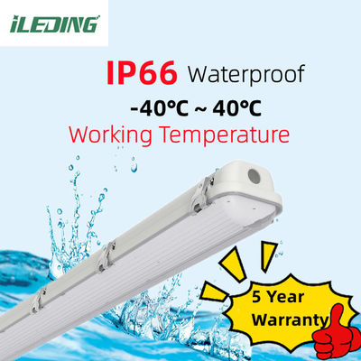 80 Ra LED resistente ao vapor 2ft 3CCT Selecionável LED resistente ao vapor IP66 para Iluminação Linkable