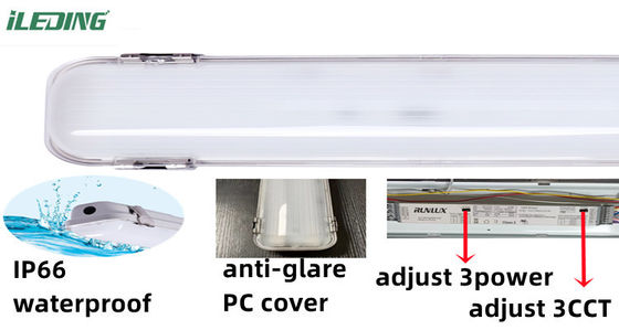 80 Ra LED resistente ao vapor 2ft 3CCT Selecionável LED resistente ao vapor IP66 para Iluminação Linkable