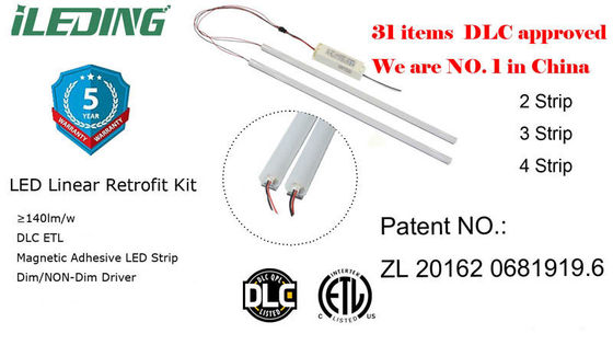 Instalação rápida Kit de adaptação linear Economia de energia Dimming LED Luz magnética com 5-