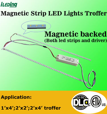 120-277V / 120-347V LED Troffer Retrofit 3CCT 3Power Selecionável Kit de retrofit magnético linear