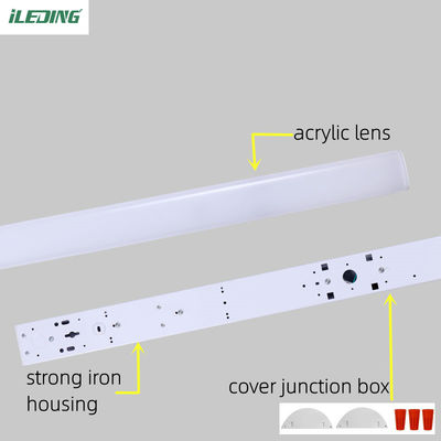 Controle de sensor 2FT 4FT 8FT Led Linear Batten Light 35w 46w 65w Shop Light Fixture 120-347V
