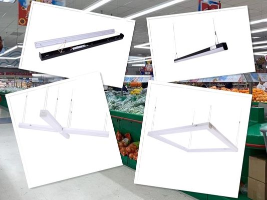 Escritório interno 120-277V 90W 2FT 4FT 8FT Linear LED Batten Light Fixture com 3CCT sintonizável