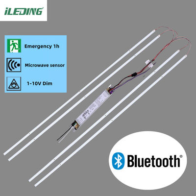 Materiais de PC 46W 1-10v Dimming LED Luz magnética Kit de adaptação linear para Troffer
