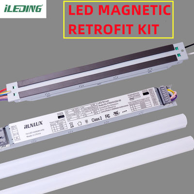 4FT PC Cover Office Led Kit de adaptação linear Kit de adaptação de troffer magnético 35W 28W 20W