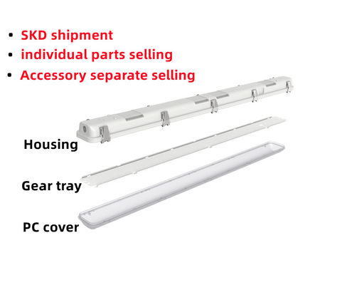 5- 4FT Led Vapot Tight Linear Tri-proof Storage Light Fixture Housing para comercial