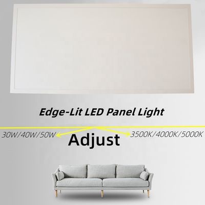 Sensor de movimento Iluminação de escritório 2x4 Edge-Lit 1200x600 Flat Dimmable LED Panel Square Light 30W/40W/50W