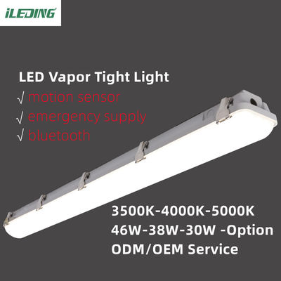 4FT Workshop LED Vapor Tight Garage Light Fixture Temperatura de cor de luz diurna e classificação de resistência à água IP66