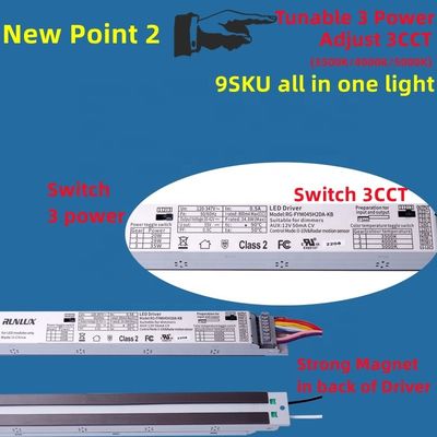 Kit de adaptação linear Luz 46W Armadura com 85 CRI Ra e condutor 120-277V / 120-347V