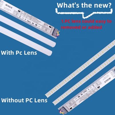 2FT 25W Tunable CCT Led Magnetic Linear retrofit Kit PC Lens para iluminação personalizável