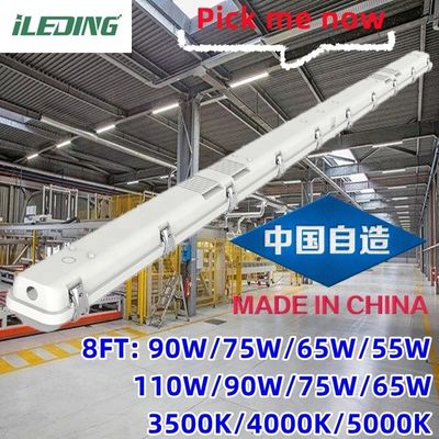 85 CRI LED Vapor Tight Garage Light Fixture Switchable 2FT Tri-proof Light para Oficina IP66 Impermeável