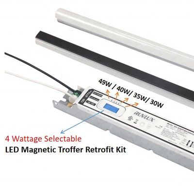 Fonte de luz LED SMD 2ft 4ft 8ft 150Lm/W Lente de PC Lâmpadas Magnéticas Kit de adaptação linear