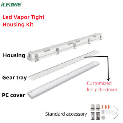 5.5kg Peso do produto 8FT 90W 110W Armazenamento de alimentos LED Vapor Lácteo Luz Apertada Tri Proof luminárias