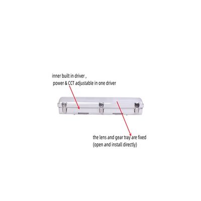 DLC IP66 35W 46W 4FT LED Vapor Tight Garage Light Fixture para soluções de iluminação de longa duração